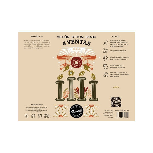 Velón Ritualizado 4 Ventas – Fluidez, movimiento y oportunidades