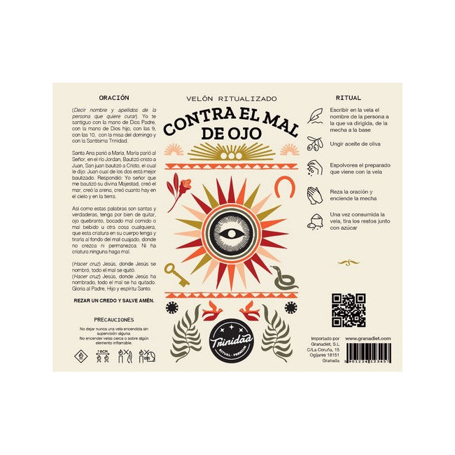 Velón Ritualizado Mal de Ojo – Protección y equilibrio energético
