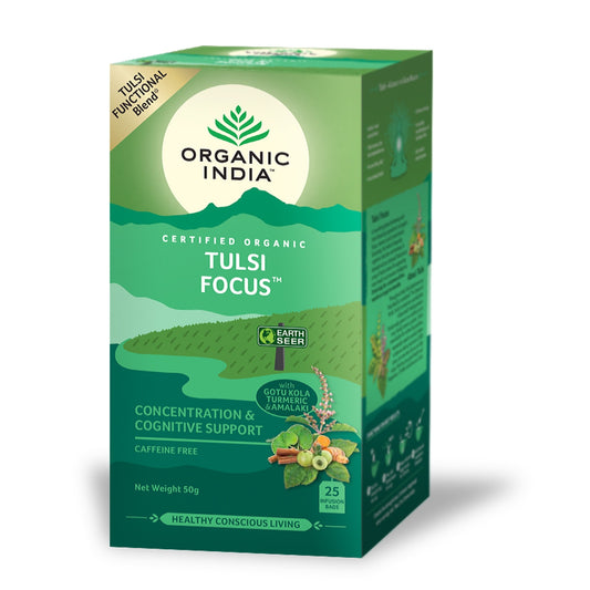 Tulsi Focus – Infusión para Concentración & Apoyo Mental (25 bolsitas)