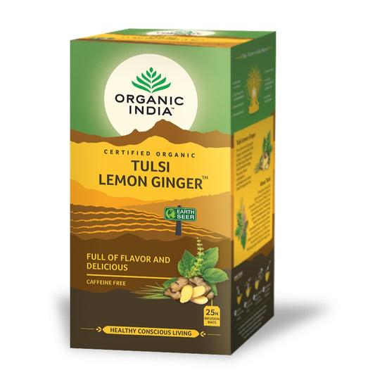 Tulsi Lemon Ginger – Infusión Deliciosa & Lleno de Sabor (25 bolsitas)