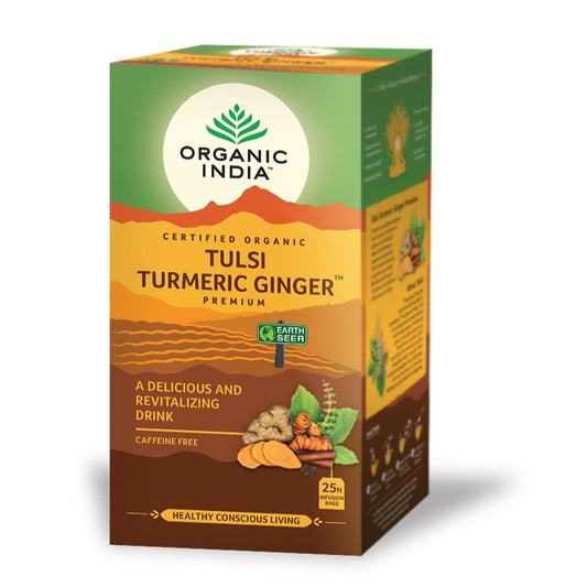 Tulsi Turmeric Ginger – Infusión Deliciosa & Revitalizante (25 bolsitas)