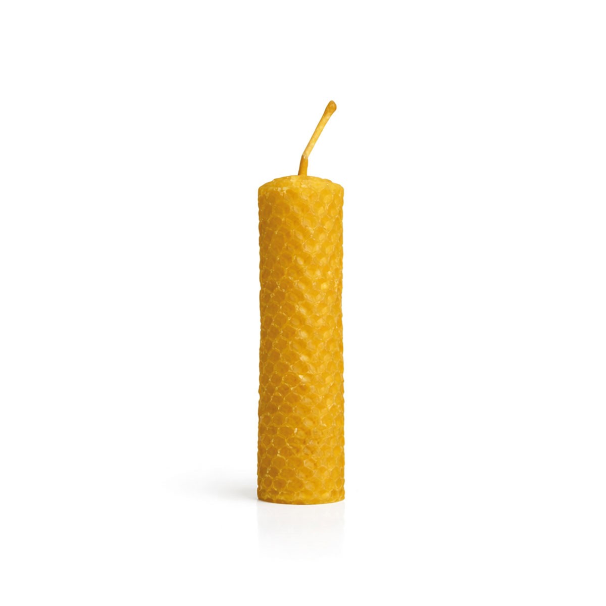 Vela de Cera de Abeja 100% Natural – 10 cm, Aroma a Miel, Artesanal
