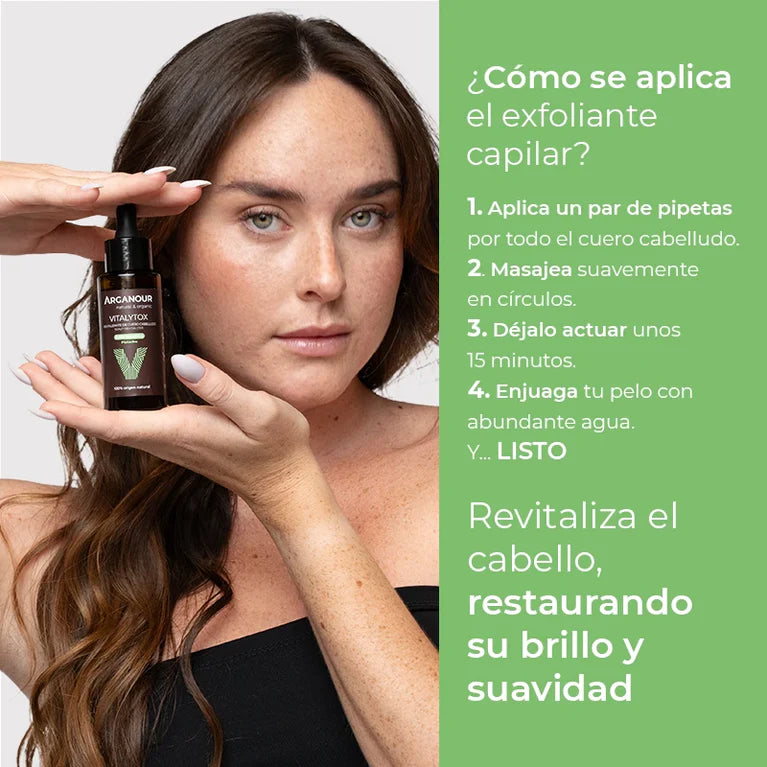 Vitalytox 50 ml - Revitalizante de cuero cabelludo -Exfoliante capilar natural